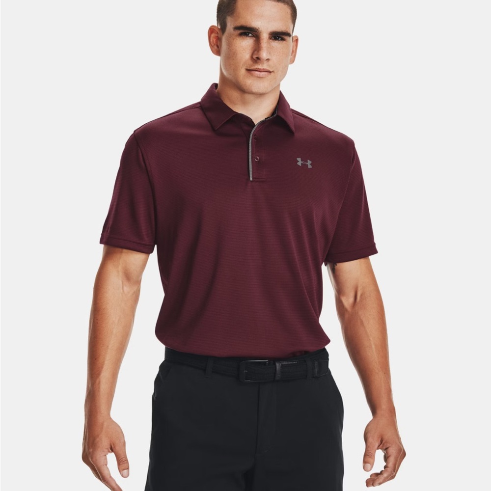Under Armour Men's Maroon Polo Heatgear